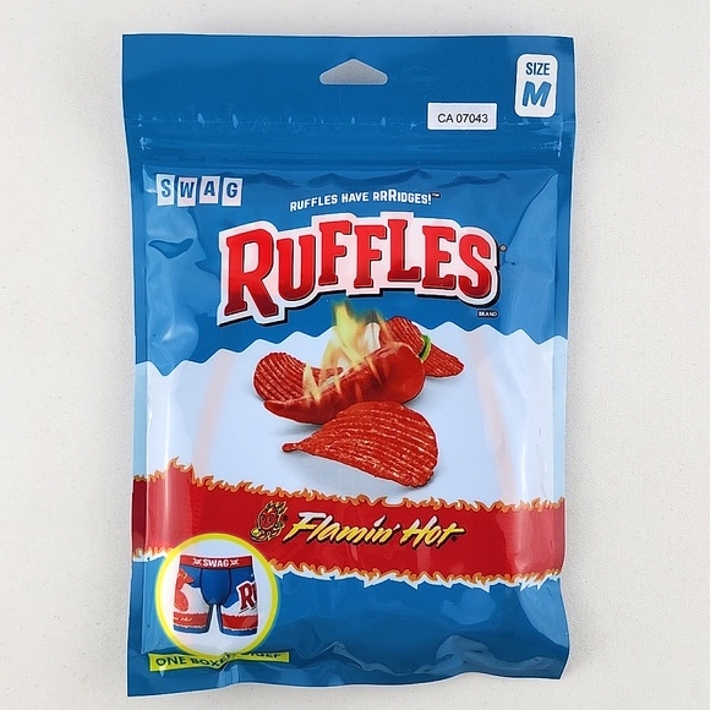 NWT Ruffles Boxers  Men's In Bag Snack Aisle Boxers Flamin Hot Size M (31-33)